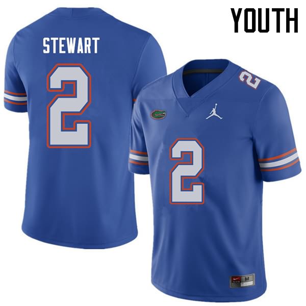 NCAA Florida Gators Brad Stewart Youth #2 Jordan Brand Royal Stitched Authentic College Football Jersey UQV3764ND